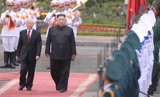 Tổng Bí thư, Chủ tịch nước chủ trì lễ đón Chủ tịch Kim Jong Un